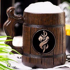 Bilgewater houten bierpul, League of Legends-bierpul, gepersonaliseerde bierpul, op maat gegraveerd