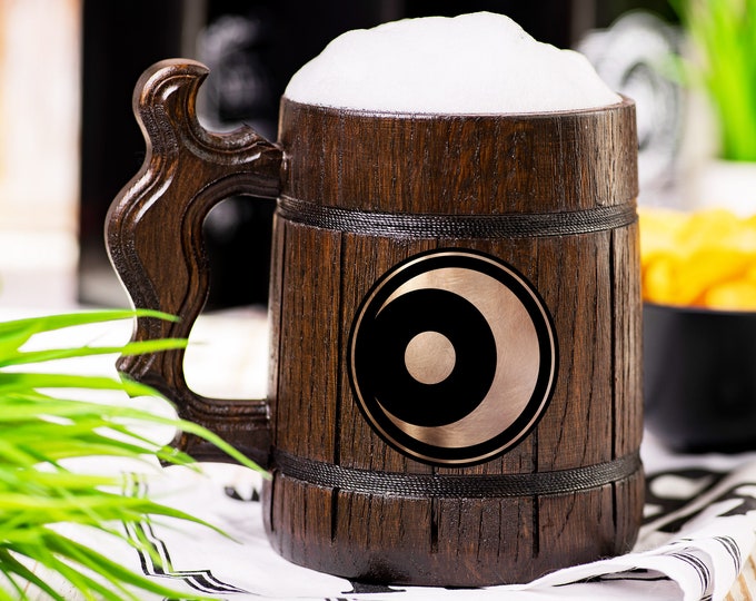 Bayonetta Wooden Beer Mug, Super Smash Bros, Beer Stein, Personalized Tankard, Custom Engraved