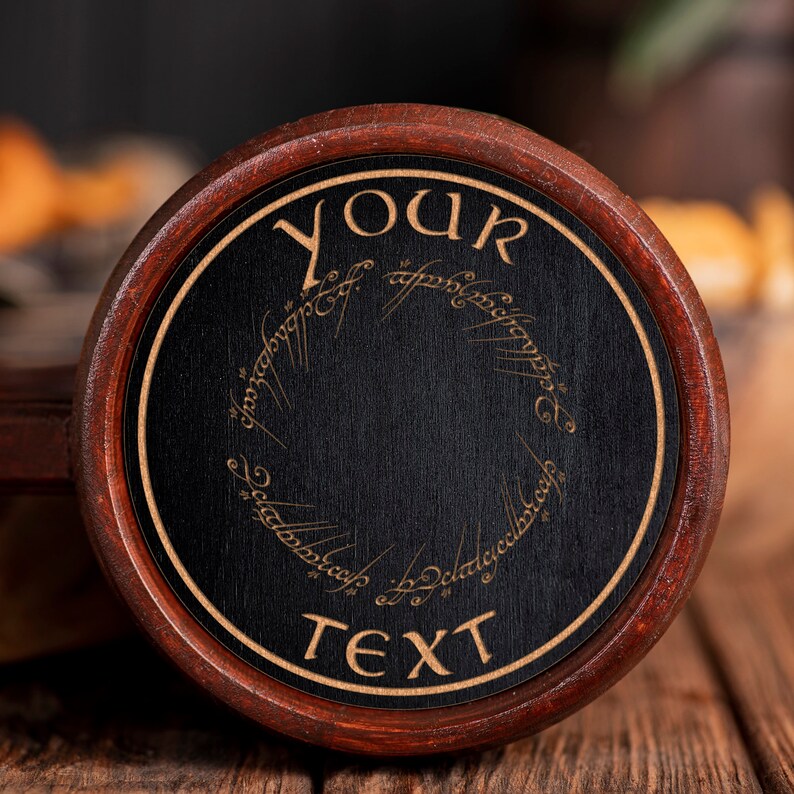 One Ring Beer Mug - The Lord Of The Rings Beer Stein | LOTR Wooden Tankard