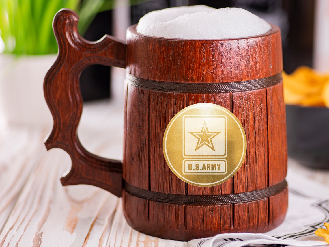 US Army Beer Mug Personalized Beer Mug Military Engraved Etsy