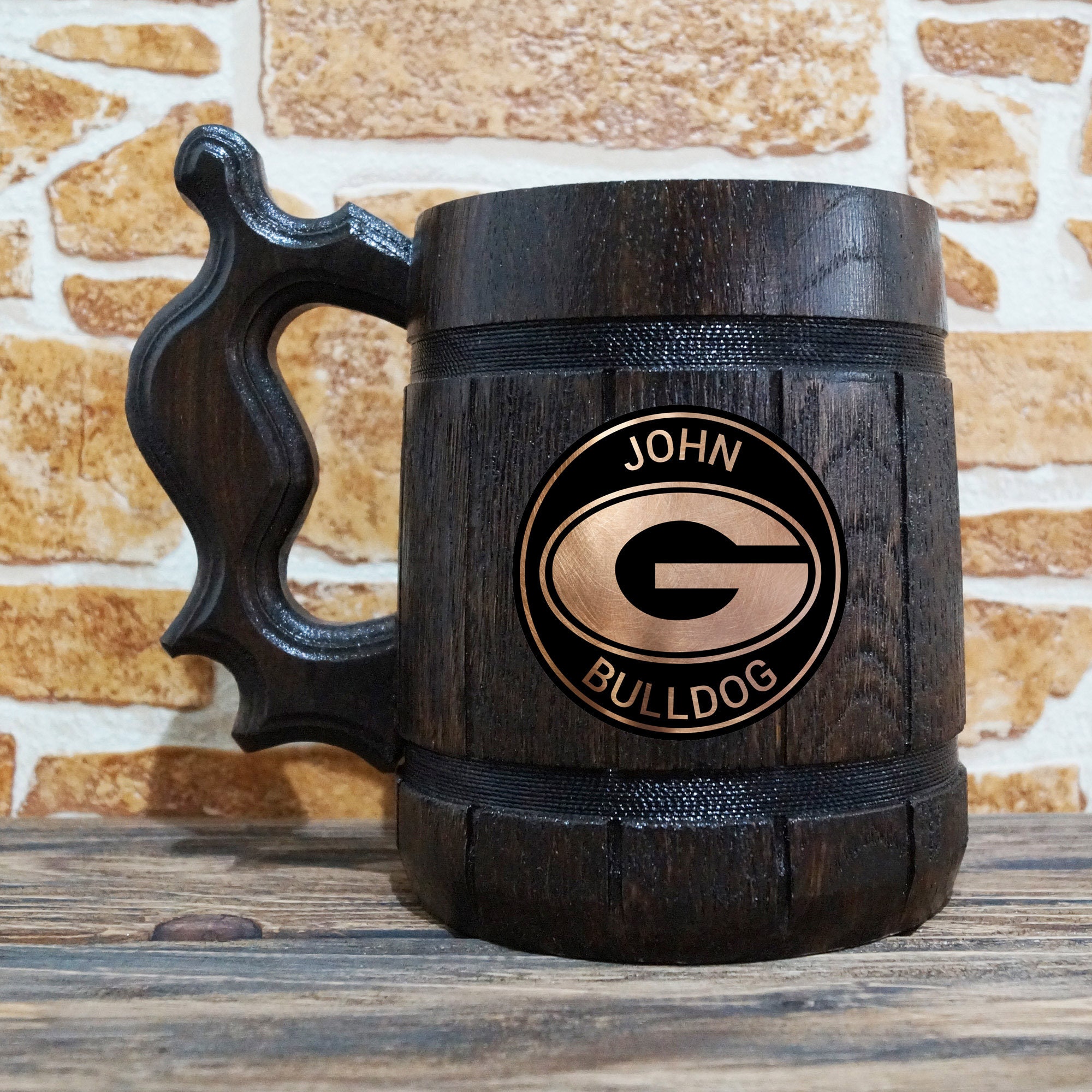 georgia bulldogs beer mug