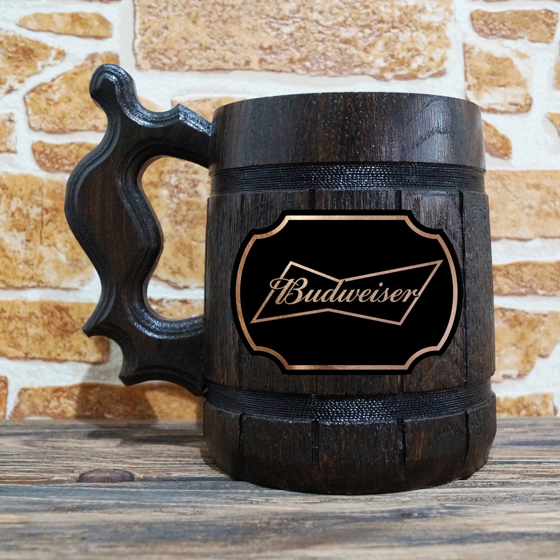 Budweiser Personalized Beer Mug Named Beer Label Engraved Etsy