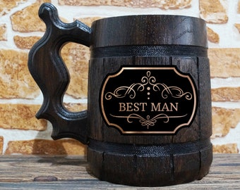 Best Man Beer Mug, Groomsmen Mug, Wedding Gift, Groomsman Gift, Personalized Groomsman Beer Stein, Gift Ideas, Gift for Friends Wedding