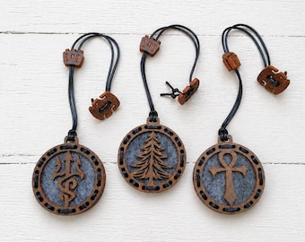 Wooden Rearview Mirror Air Freshener Handmade Car Diffuser Pendant with Felt Pad + Personalized Gift Box, Thoughtful Driver
