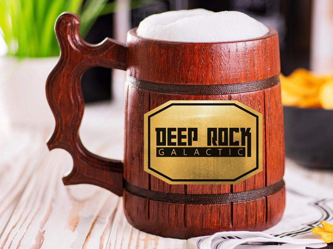 Beer Stein Deep Rock Galactic, Deep Rock Custom Mug, DRG Tankard Wooden