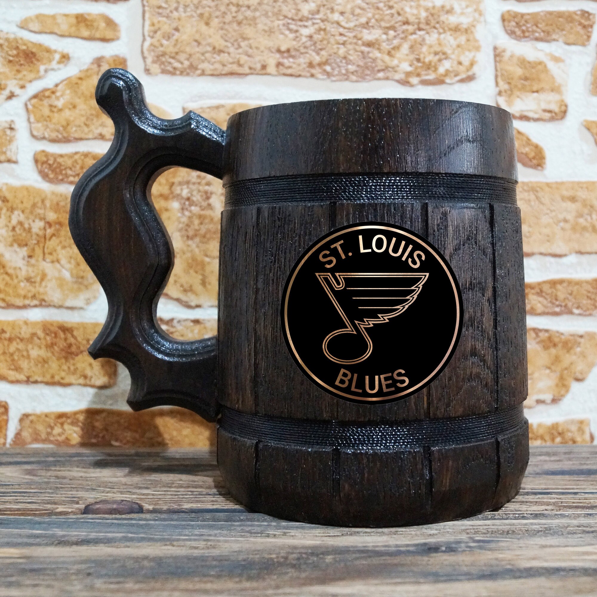 St. Louis Blues Beer Mug Sport Beer Stein Hockey Team Logo Etsy