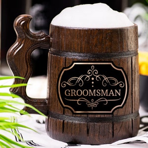 Groomsmen Beer Mug, Groomsman Mug, Wedding Gift, Groomsman Gift, Personalized Groomsman Beer Stein, Gift Ideas, Gift for Friend&#39;s Wedding