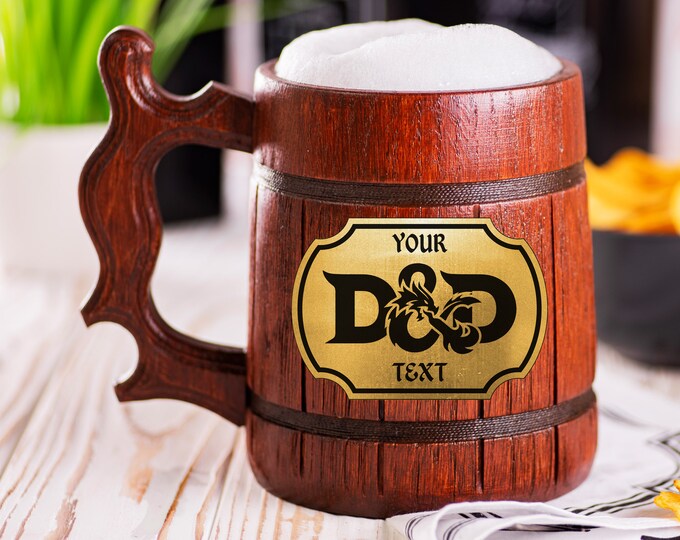 Personalized DnD Beer Mug, Dungeons and Dragons Beer Stein, DnD Accessories