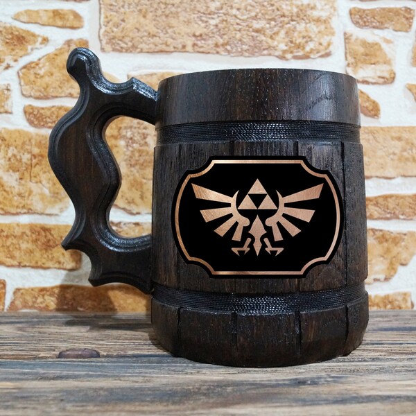 The Legend of Zelda Wingcrest Beer Mug, Super Smash Bros Personalized Stein, Gift For Friend, Beer Tankard, Gift for Him, Beer Lover Gift