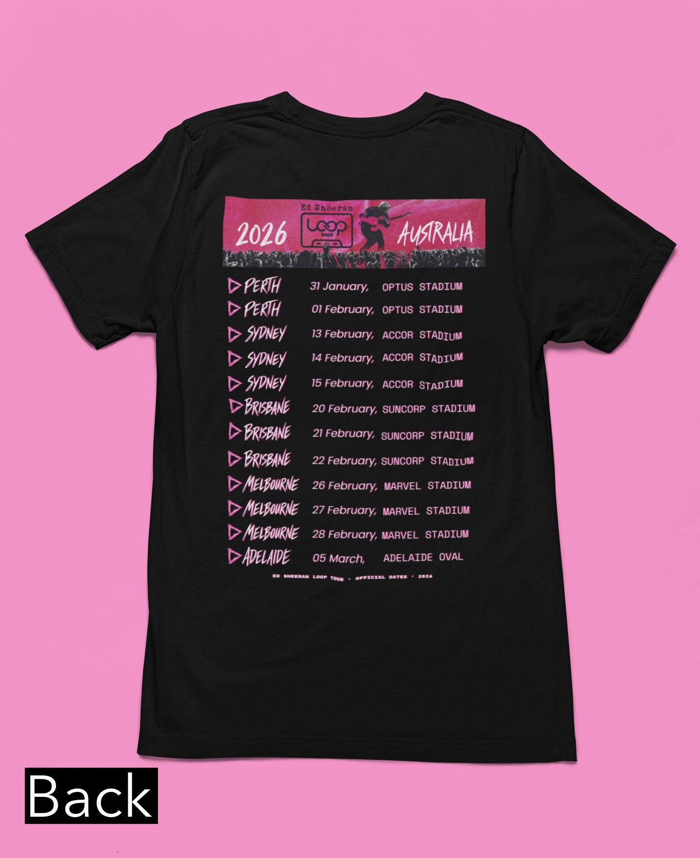 Ed Sheeran Loop Tour Merch | Loop Signature Tee | Printed in