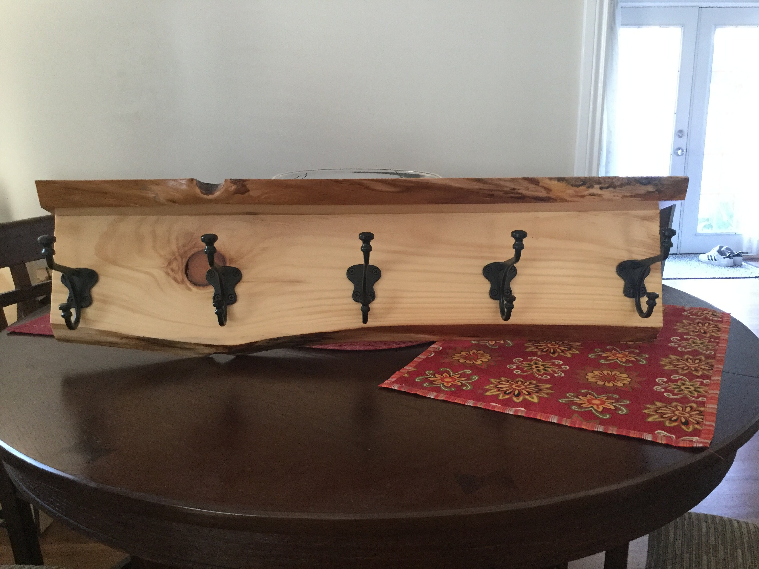 Live Edge Coat Rack Etsy