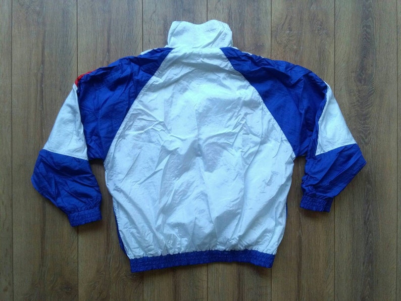 Vintage CA 80s WINDBREAKER Jacket / White Old School Colorful Etsy