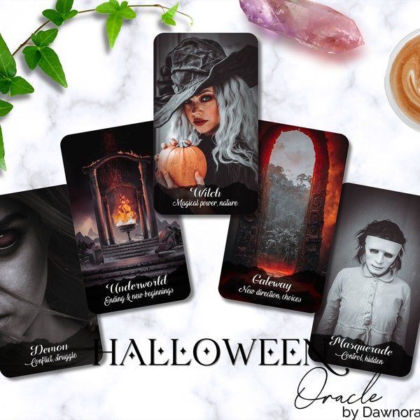 Halloween oracle deck, English edition, oracle for shadow work