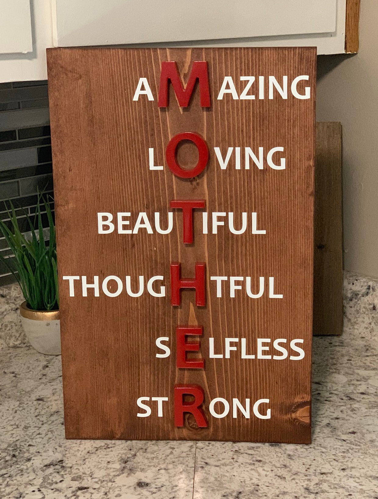 Mothers Day Mom 3D Art Custom Hand Crafted Creative Home Decor