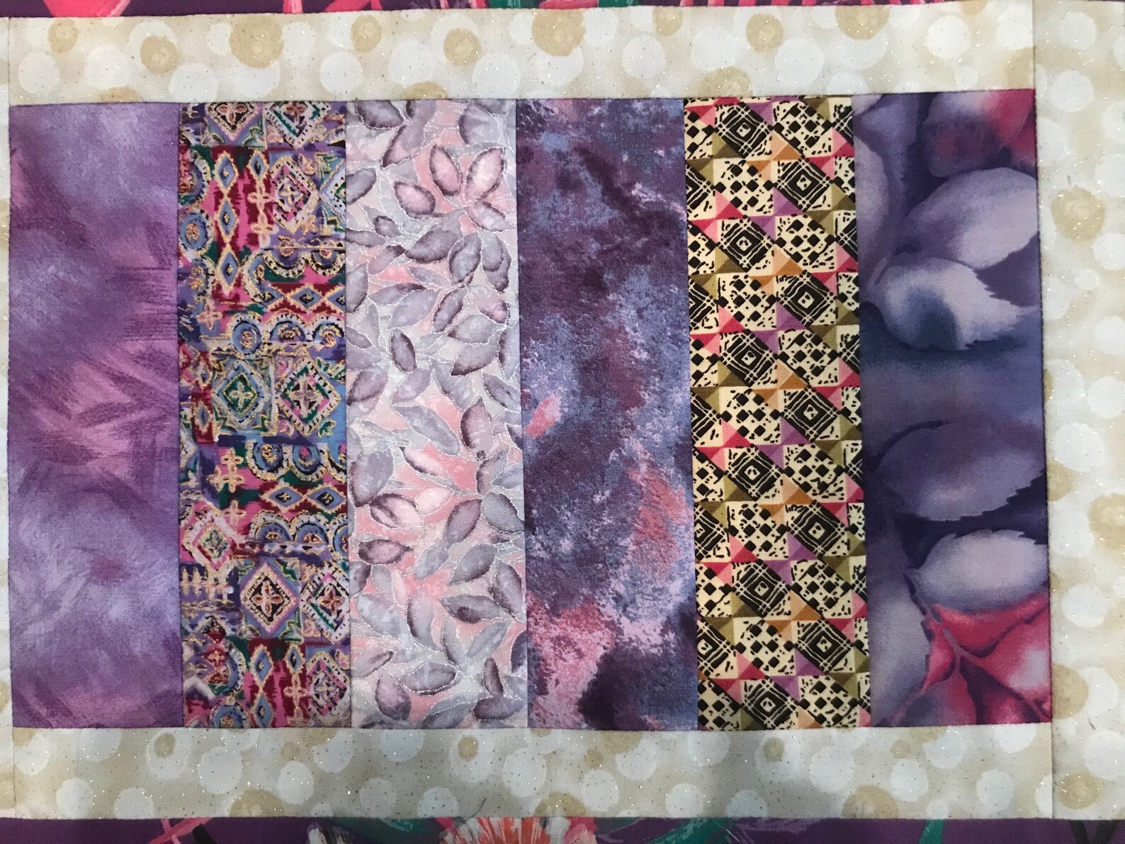 Purple Quilted Placemats Set of 6 Etsy