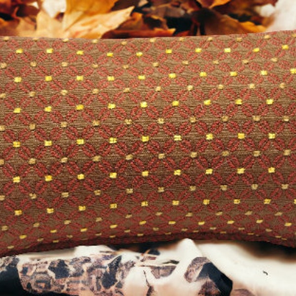 Orange, Red & Gold Lumbar Pillow