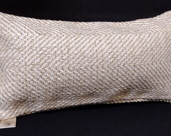 Gray Beige Lumbar Pillow