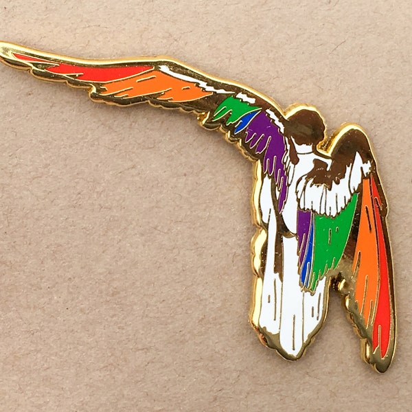 LGBT Pride Angel Enamel Pin