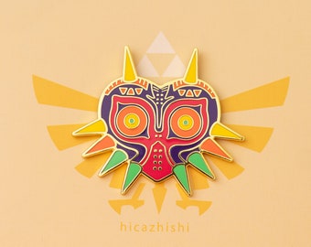 Majora Mask Zelda Original Pins- Regalo de pin de esmalte duro de máscara de Majora hecho en casa para el amante de Zelda