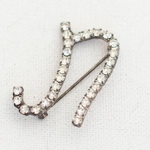 Dainty Letter N Broche, Inicial N Jewelry, Silver Tone Brooch, Minimalist Brooch Pin - A8