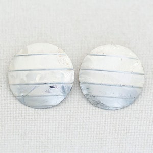 Vintage Silver Circles Geometric Stud Earrings - A5
