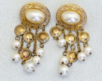 Vintage Victorian Old British Dangle Earrings - F1