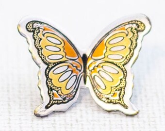 Vintage Gelber Schmetterling Pin von Reed & Barton - Y1
