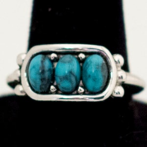 Size 7, Turquoise Ring, Indian Ring, Native Ring, Southwest Ring, South Western Ring, Silver Ring, Vintage Ring, Avon Ring, Avon Jewelry