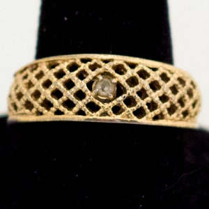 Taille 8, Anneau en or, Anneau vintage, Anneau Renaissance, Anneau Médiéval, Anneau Avon, Anneau vintage, Anneaux vintage, Cadeau pour elle, Bijoux Avon