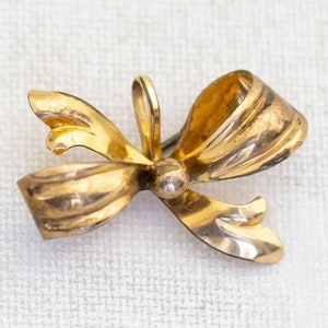Vintage Gold Filled Schleifen Brosche - A15