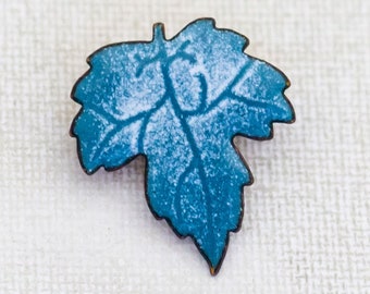 Vintage Lovely Blue Leaf Brooch - Y1