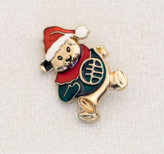 Vintage Cute Christmas Animal Brooch, A12 - image 1