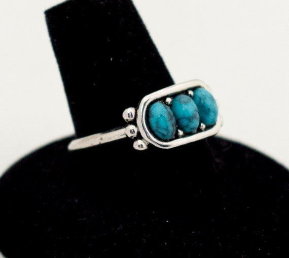 Size 7, Turquoise Ring, Indian Ring, Native Ring,… - image 2