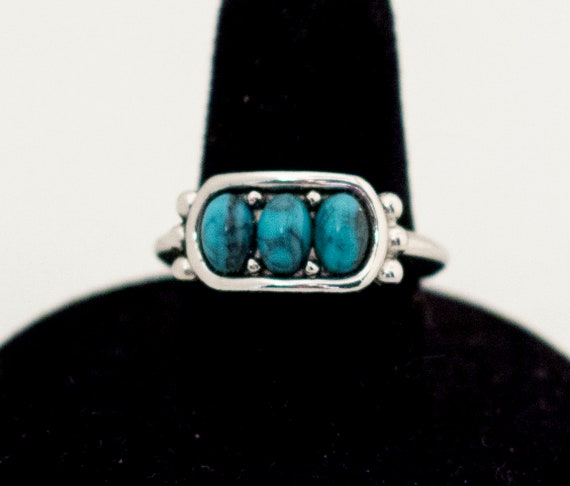 Size 7, Turquoise Ring, Indian Ring, Native Ring,… - image 1