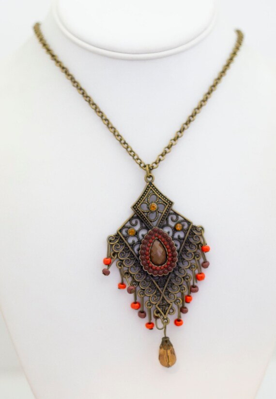 24 inch, Vintage Victorian Stylized Royal Necklac… - image 2