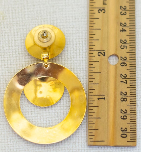 Vintage Large Creative Circular Dangle Earring - … - image 3