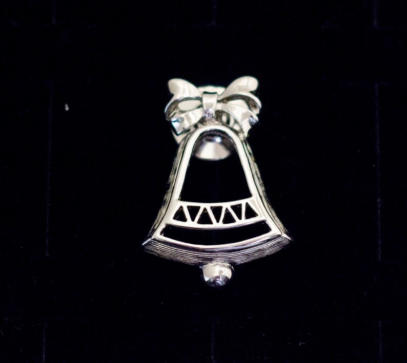 Bell Pin Silver Bell Pin Avon Pin Vintage Pin Silver Etsy
