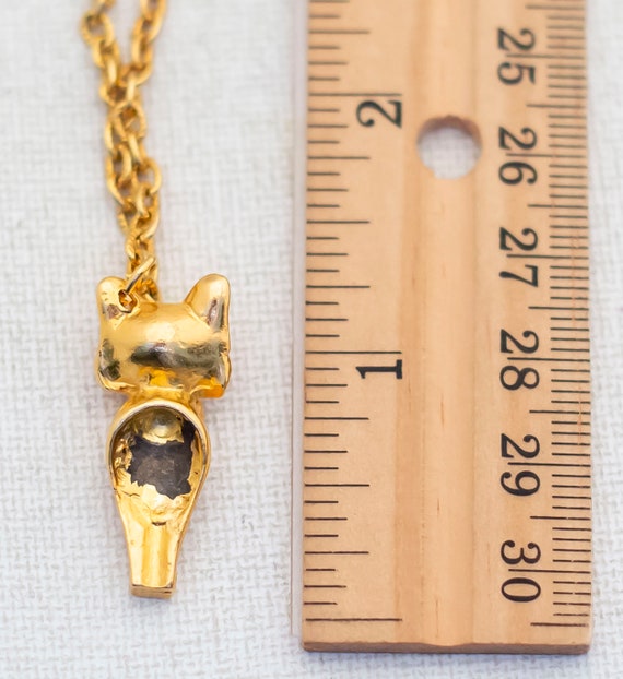 24'' Vintage Golden Cat Necklace - A7 - image 3