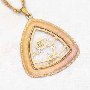 Vintage Aries Zodiac Sign Necklace 24 Inch by Aries - AB1