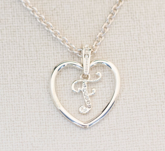 7 Inch, Heart Bracelet, Love Bracelet, Letter F Brace… - Gem