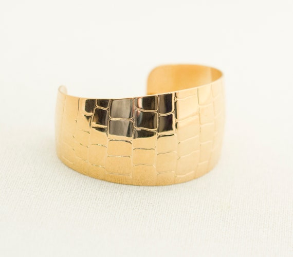 7 Inch, Cuff Bracelet, Cuff Bracelet, Gold Cuff B… - image 1