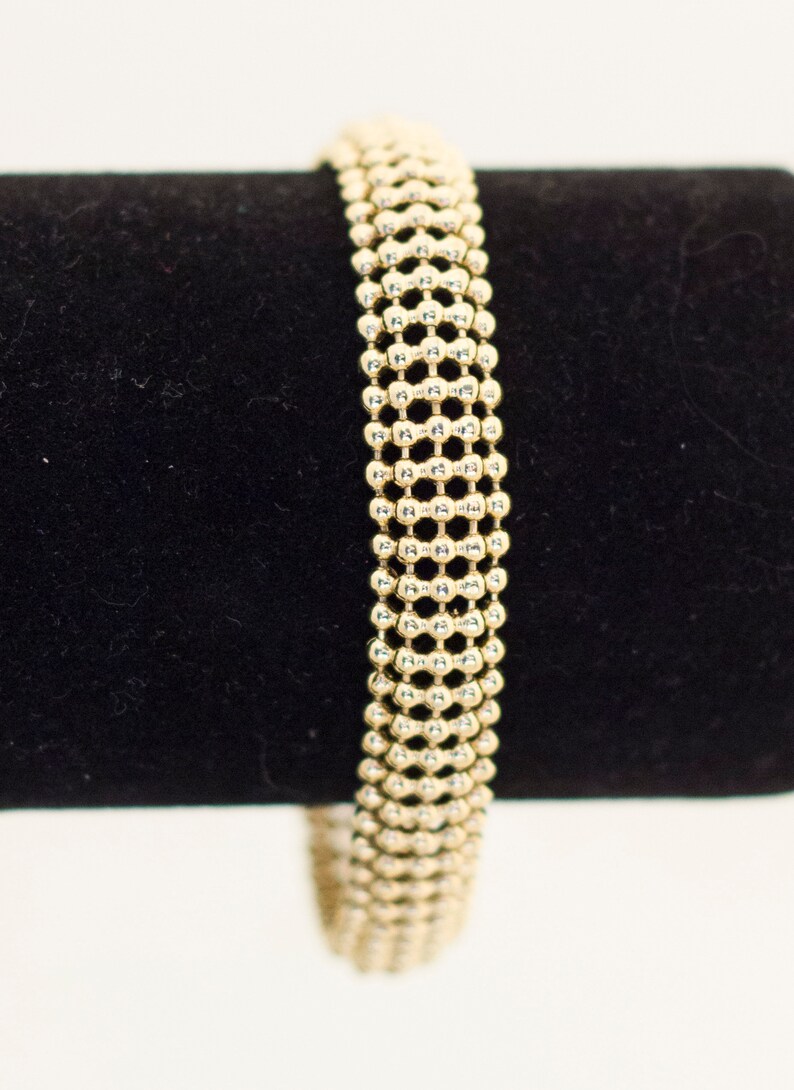 Mid Century Bracelet AB2 Vintage Gold Bracelet 7.5 Little Ball Bracelet Gold Bracelet Ball Bracelet Gold Bracelet Elegant Bracelet