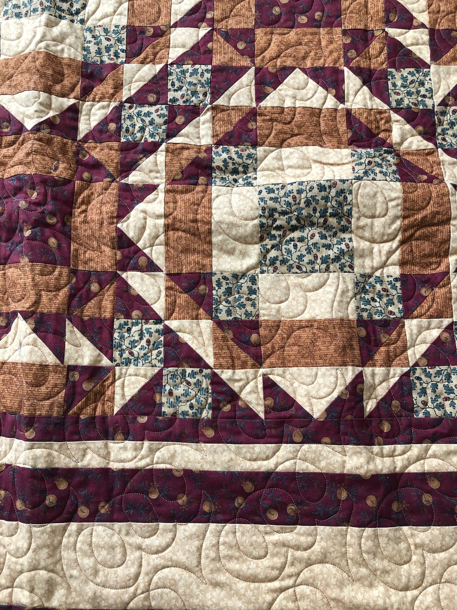 Red and Gold Quilt Etsy