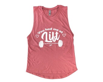 You Had Me At Lift Top, HIIT Tank Top, Gym Workout, Love To Lift Tank, Powerlifting Top, Fitness Coach Gift, Girlfriend Gift, CrossFit Top