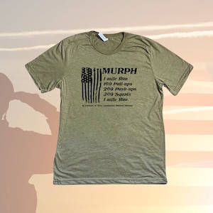 Murph Shirt, Murph Challenge Tee, CrossFit Tshirt, Sporty Shirt, Gym Workout Shirt, Patriotic Top, Sports & Fitness, WOD Tee, Athletic Wear