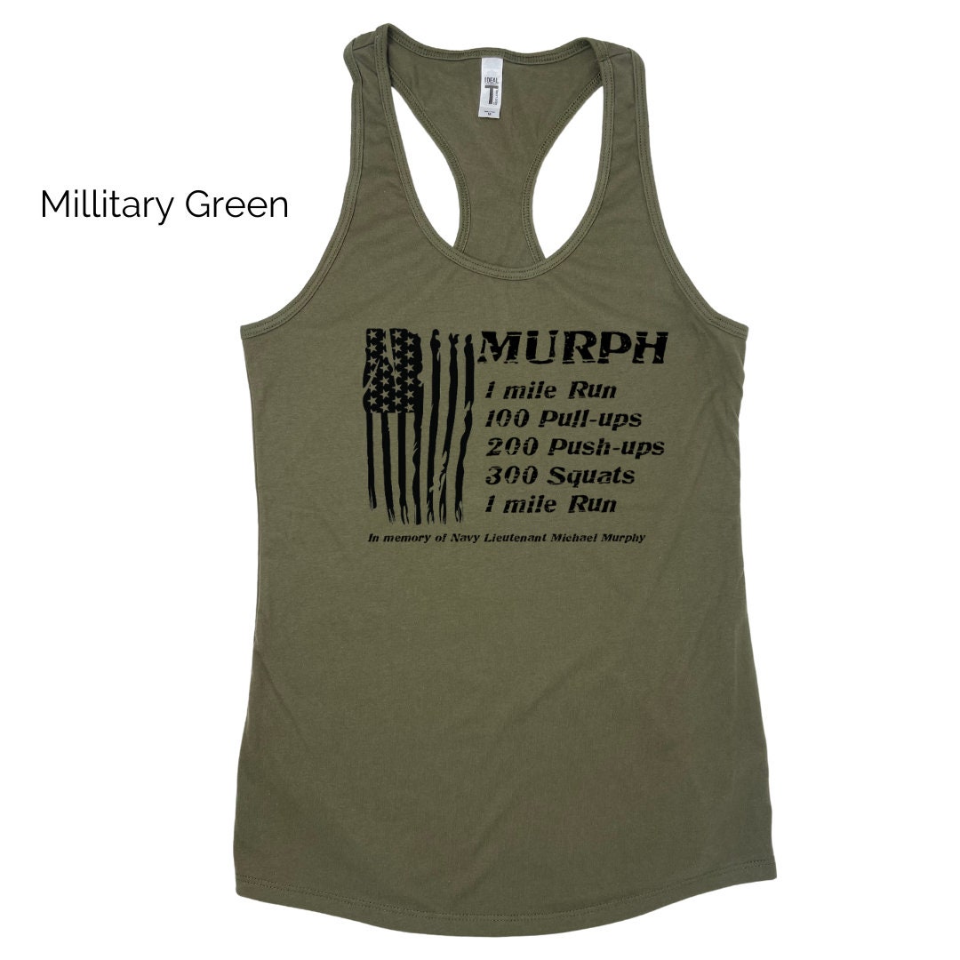 Gym Workout Tank Murph Top Crossfit Challenge Top Patriotic Top