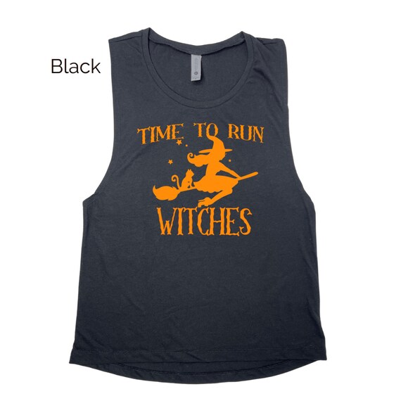 Halloween Running Shirt Time to Run Witches Tank Witch Workout