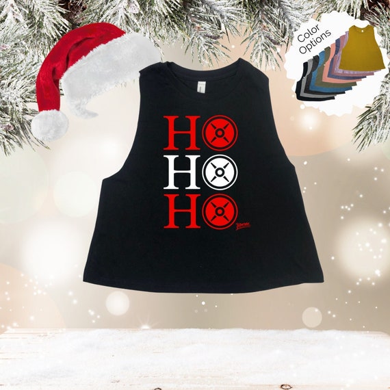 Christmas Workout Tank Christmas Crop Tank Ho Ho Ho Top - Etsy UK