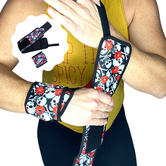 Accessoires de fitness tête de mort, Protège-poignets en hibiscus