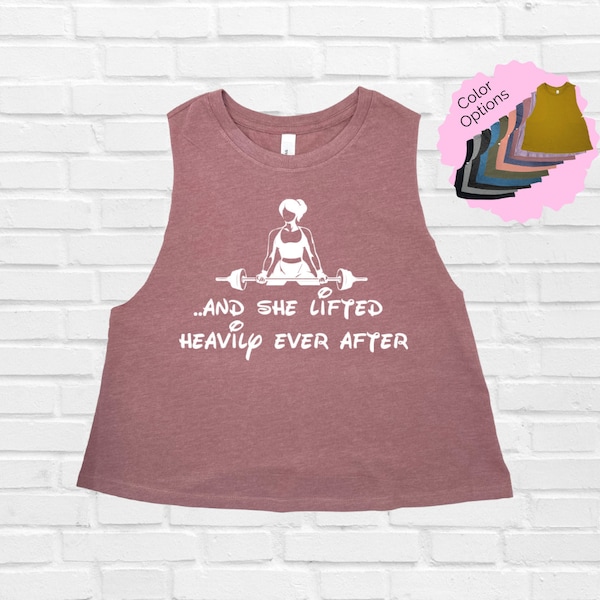 Cute Workout Top, And She Lifted Heavily Ever After Top, Bench Clothing, Women Crop Tank, Athletic Top, Sports & Fitness,Exercising Top